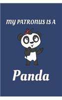 My Patronus Is A Panda: Panda Lovers Patronus Journal For Panda Bear Lovers Quality Cover 110 Pages Perfect Bound