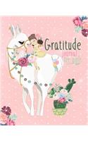 Gratitude Journal for Girls: Cute Llama Gratitude Diary for Kids with Daily Writing Prompts Encourages Happiness & Confidence 8x10 110 Pages