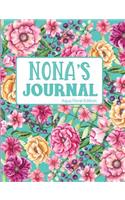 Nona's Journal: Aqua Floral Edition