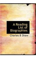 A Reading List of Biographies: (English)