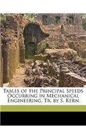 Tables of the Principal Speeds Occurring in Mechanical Engineering, Tr. by S. Kern