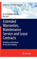 Extended Warranties, Maintenance Service and Lease Contracts