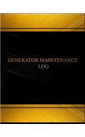 Generator Maintenance (Log Book, Journal - 125 pgs, 8.5 X 11 inches): Generator Maintenance Logbook (Black cover, X-Large)