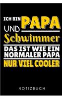 Ich Bin Papa Und Schwimmer Das Ist Wie Ein Normaler Papa Nur Viel Cooler Notizbuch: A5 Notizbuch KARIERT Schwimmen Geschenke - Trainingsplan - Schwimmtraining - Triathlon - Training - Schwimmer Geschenkidee - Schwimm Buch - Sportler