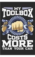 My Toolbox Costs More Than Your Car: Mechanic Notebook Blank Line Journal Lined with Lines 6x9 120 Pages Checklist Record Book Take Notes Auto Mechanic Car Mechanic Planner Paper Christ