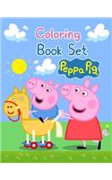 Coloring Book Set Peppa Pig: Coloring Book Set Peppa Pig, Peppa Pig Coloring Book, Peppa Pig Coloring Books For Kids Ages 2-4. 25 Pages - 8.5 x 11