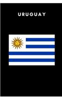 Uruguay: Country Flag A5 Notebook to write in with 120 pages