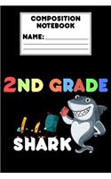 Composition Notebook 2nd Grade Shark
