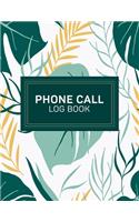 Phone Call Log Book