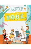 Sketch Book: Large Notebook for Drawing, Doodling or Sketching: 100 Pages, 8.5" x 11", Blank Sketchbook, Sketchbook for Drawing