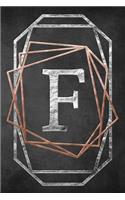 Chalkboard Foiling Minimalist Letter Notebook - F