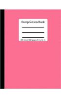 Composition Book 200 Sheet/400 Pages 8.5 X 11 In.: Pink Pattern Cover Notebook College Ruled (Composition Notebook Journal)