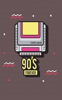 90's forever: Video game in 90's on brown cover and Lined pages, Extra large (8.5 x 11) inches, 110 pages, White paper(3 Video Game in 90's on Grown Notebook)