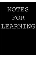 Notes for learning