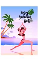 Enjoy Summer Yoga: Namaste, Blank Lined Journal Gift for Yoga Lovers
