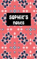 Sophie's Notes: Coral Personalised College Ruled Notebook