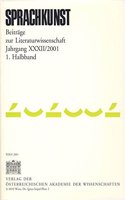 Sprachkunst. Beitrage Zur Literaturwissenschaft Jahrgang XXXII/2001 1. Halbband