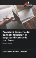 Proprietà termiche dei pannelli truciolari di bagassa di canna da zucchero