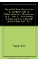Recueil de textes démotiques et bilingues (3 vols)