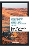 THE FIRST STEPS IN NUMBER, PART II. - SE