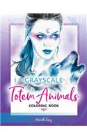 Totem Animals Coloring Book: Grayscale Edition