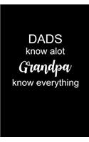 Grandpa Know Everything: Funny Father's Day Novelty Gift, Hilarious Thank You Gift for Dad from Daughter Small Lined Journal to Write In Thoughts & Ideas