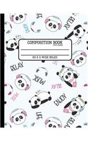 Composition Book Cute Panda Wide Ruled