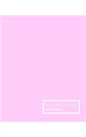 Pink Pastel College Ruled Notebook