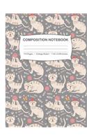 Composition Notebook: Kitty Cat College Ruled Journal