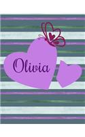 Olivia: Personalized Sudoku Activity Notebook - 100 Large Print Puzzles - Brain Logic Puzzle Book - Game Instructions and Answer Key - Level: Easy