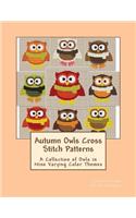 Autumn Owls Cross Stitch Patterns: (English)