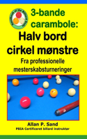 3-bande carambole - Halv bord cirkel mønstre