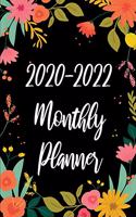 2020-2022 Monthly Planner: Black Nature, 3 Year 36 Months Calendar Agenda Schedule Organizer January 2020 to December 20222 With Holidays and inspirational Quotes