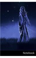 Notebook: Pantalla, Fondo, Noche, Azul Cuaderno / Diario / Libro de escritura / Notas - 6 x 9 pulgadas (15.24 x 22.86 cm), 150 páginas, superficie brillante.