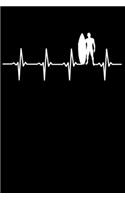 Surfer Notizbuch: A5 Kariert 108 Seiten - Surfen Herzschlag Heartbeat Notizheft - Geschenk für Surfer & Wellenreiter