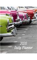 2020 Daily Planner: Classic cars; January 1, 2020 - December 31, 2020; 8" x 10"
