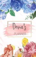 Dena's Planner: Monthly Planner 3 Years January - December 2020-2022 - Monthly View - Calendar Views Floral Cover - Sunday start