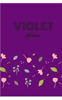 Violet Notebook: Pink Notebook, Perfect Gift, Diary, (110 Pages, Blank, 6 x 9)