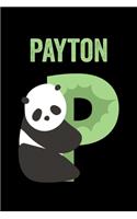 Payton: Animals Coloring Book for Kids, Weekly Planner, and Lined Journal Animal Coloring Pages. Personalized Custom Name Initial Alphabet Christmas or Birt