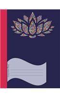 College Ruled Composition Notebook: Lined Journal to write in for school, take notes, for kids, students, teachers, homeschool, colorful Lotus Flower Cover