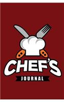 Chef's Journal: 120-page Blank, Lined Writing Journal for Chefs - Makes a Great Gift for Anyone Into Cooking (5.25 x 8 Inches / Red)