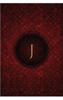 Monogram "j" Blank Book: Notebook Journal Sketch(10 Monogram Crimson 150 Blank)