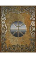 Monogram Basketball Sketchbook: Blank Art Pad Notebook Journal(52 Monogram Rustic 150 Sketch)