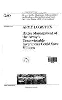 Army Logistics: Better Management of the Armys Unserviceable Inventories Could Save Millions