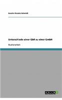 Unterschiede einer GbR zu einer GmbH