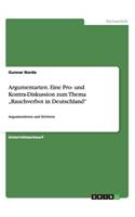 Argumentarten. Eine Pro- und Kontra-Diskussion zum Thema 