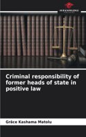 Criminal responsibility of former heads of state in positive law
