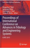 Proceedings of International Conference on Advances in Tribology and Engineering Systems