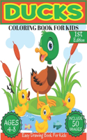 Ducks Coloring Book For Kids Ages 4-8