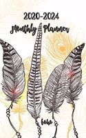 2020-2024 Boho Monthly Planner: Pocket Size Five Year Monthly Schedule Organizer - Agenda Planner for the Next Five Years, 60 Months Calendar, Appointment Notebook, Journal